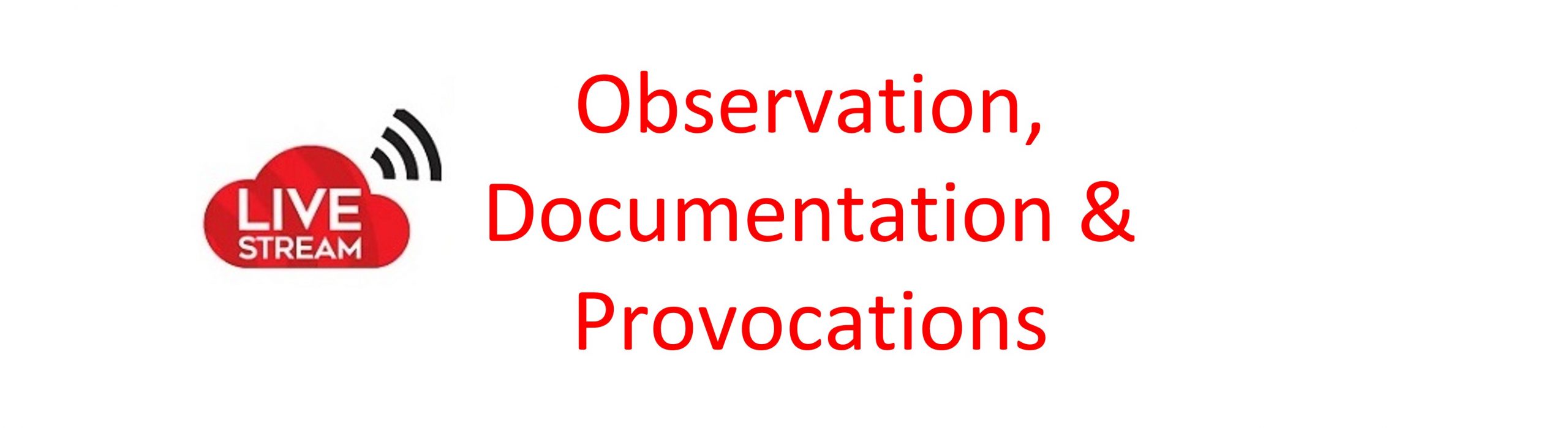 [LIVE] Observation, Documentation & Provocations